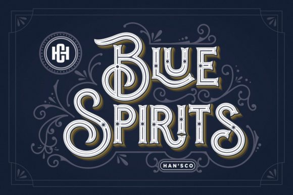 Blue Spirits: A Vintage Display Font for Web Design