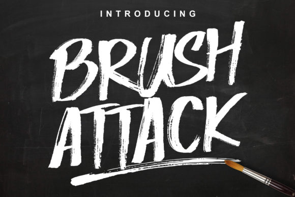 Brush Attack: A Natural Dry Brush Font for Bold Branding