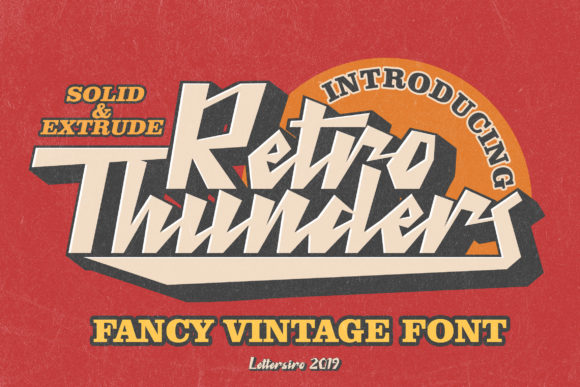 Retro Thunder: A Bold Display Font for Campaigns