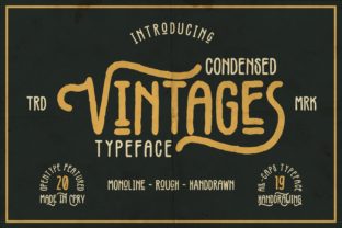 Vintages: A Modern Display Font for Campaigns